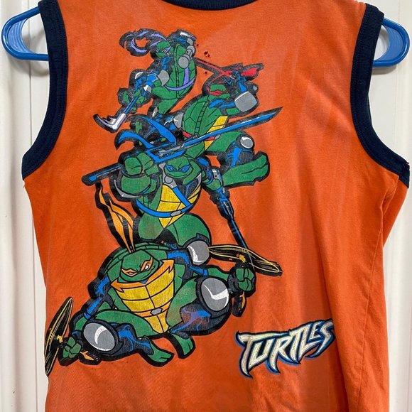 Vintage TMNT Teenage Mutant Ninja Turtles Shirt Kids Size 8 Tank Top Y2K 2000s - Picture 2 of 10
